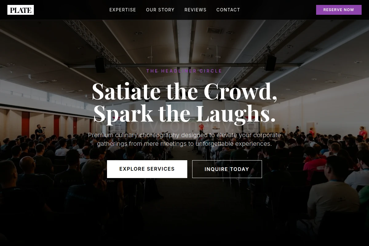 Plate Corporate Event