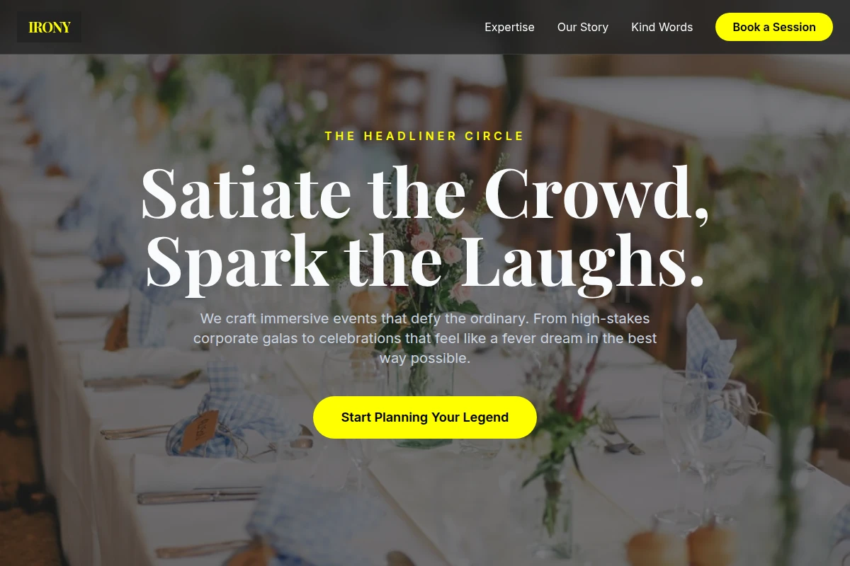 Irony Event Planning