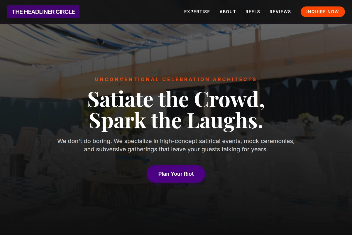 Satire Event Planning