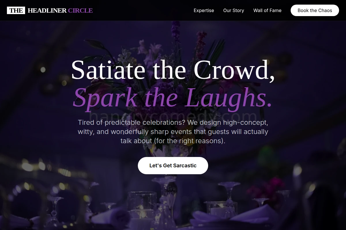 Sarcasm Event Planning